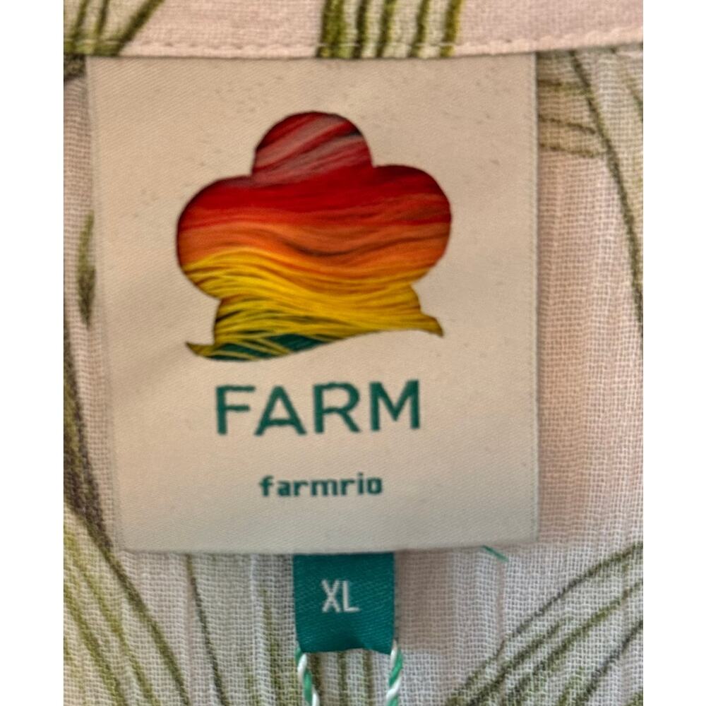 Farm Rio Delicate Pineapple Set Button-Up Shirt & shorts XL NWT - Picture 8 of 12